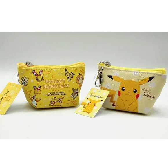 Triangle Pickachu Pokemon | Accessories | 2 Mini Pouches Of Pikachu Pokemon Triangle With ...